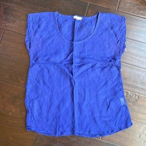 Eileen Fisher Navy linen top